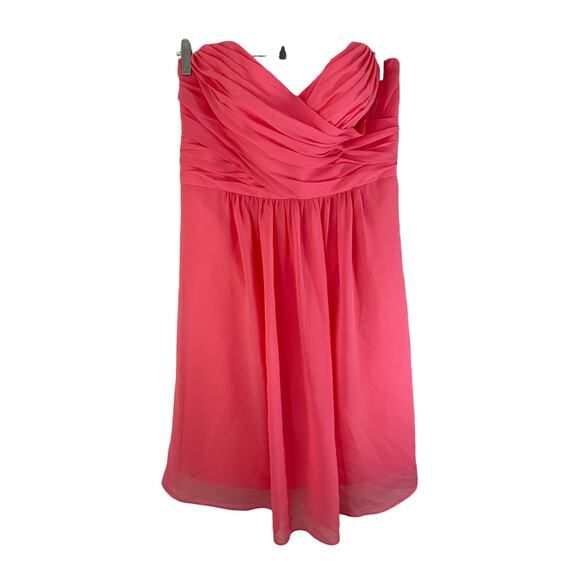 Alfred Angelo Women's Strapless Sweetheart Babydoll Formal Knee Length Dress - Picture 1 of 7